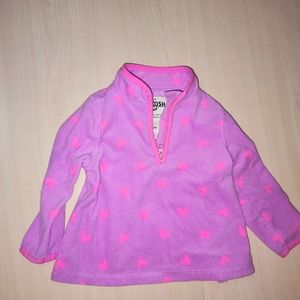 Baby girl Oshkosh heart fleece 12m